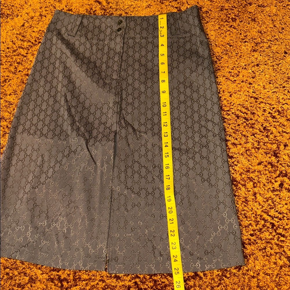 Sharagano Women's Gray Geometric Midi Skirt - Picture 3 of 8